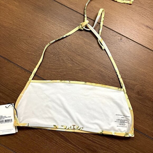 Faithfull the Brand NWT Isa Bikini Top Loretta Floral Print  (Sz L) - Picture 7 of 9